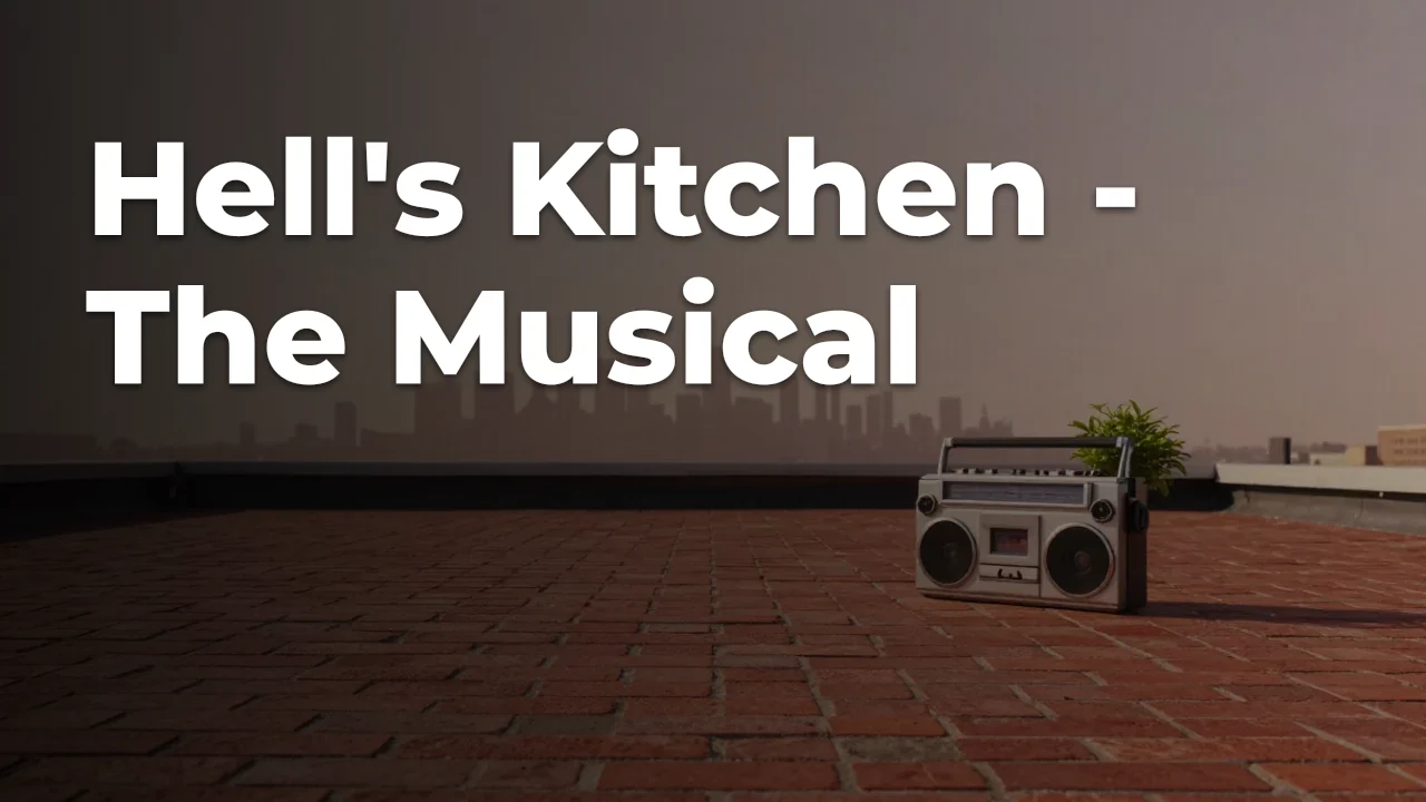 Concept artwork for Hell's Kitchen - The Musical; not official event artwork or a performer photograph
