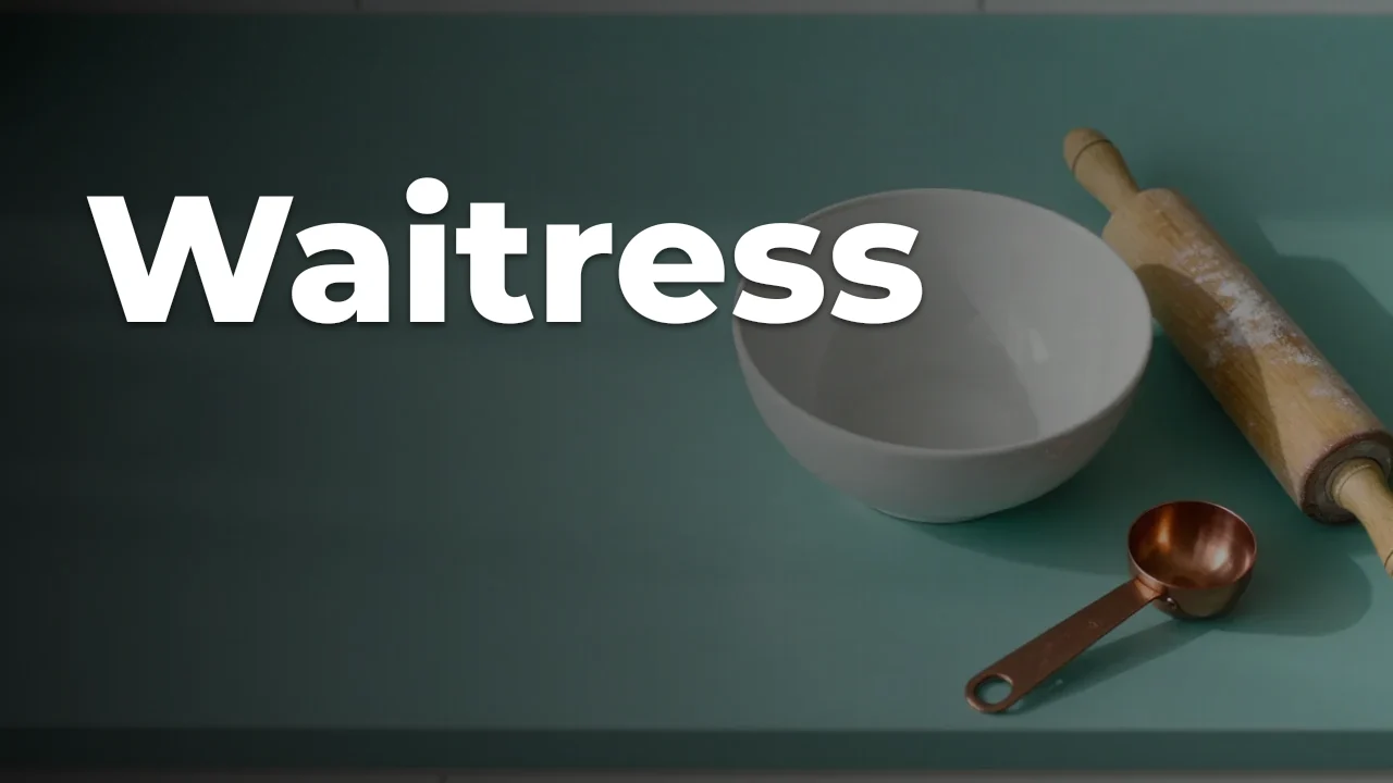 Concept artwork for Waitress; not official event artwork or a performer photograph