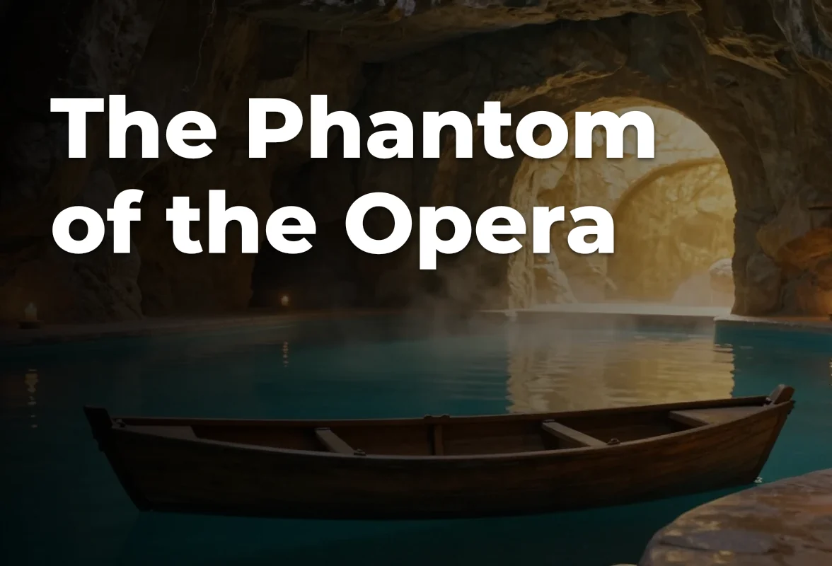 Concept artwork for The Phantom of the Opera; not official event artwork or a performer photograph