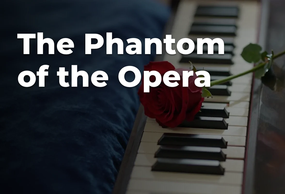 Concept artwork for The Phantom of the Opera; not official event artwork or a performer photograph