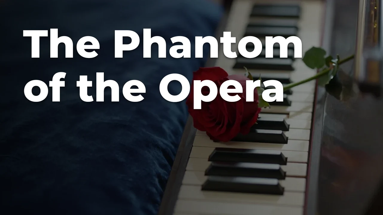 Concept artwork for The Phantom of the Opera; not official event artwork or a performer photograph