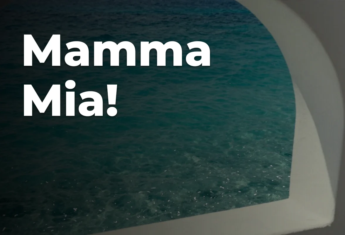 Concept artwork for Mamma Mia!; not official event artwork or a performer photograph