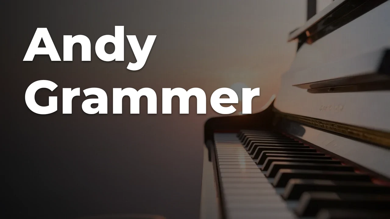 Concept artwork for Andy Grammer; not official event artwork or a performer photograph