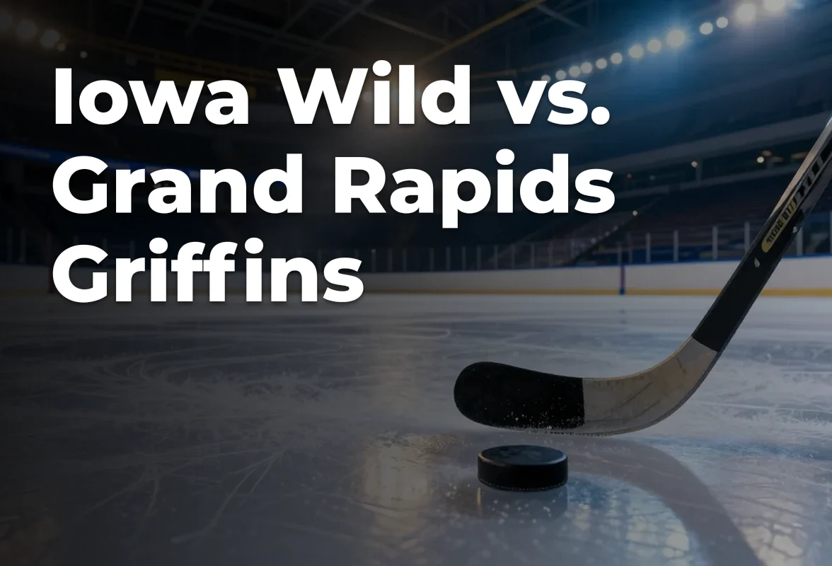 Concept artwork for Iowa Wild vs. Grand Rapids Griffins; not official event artwork or a performer photograph