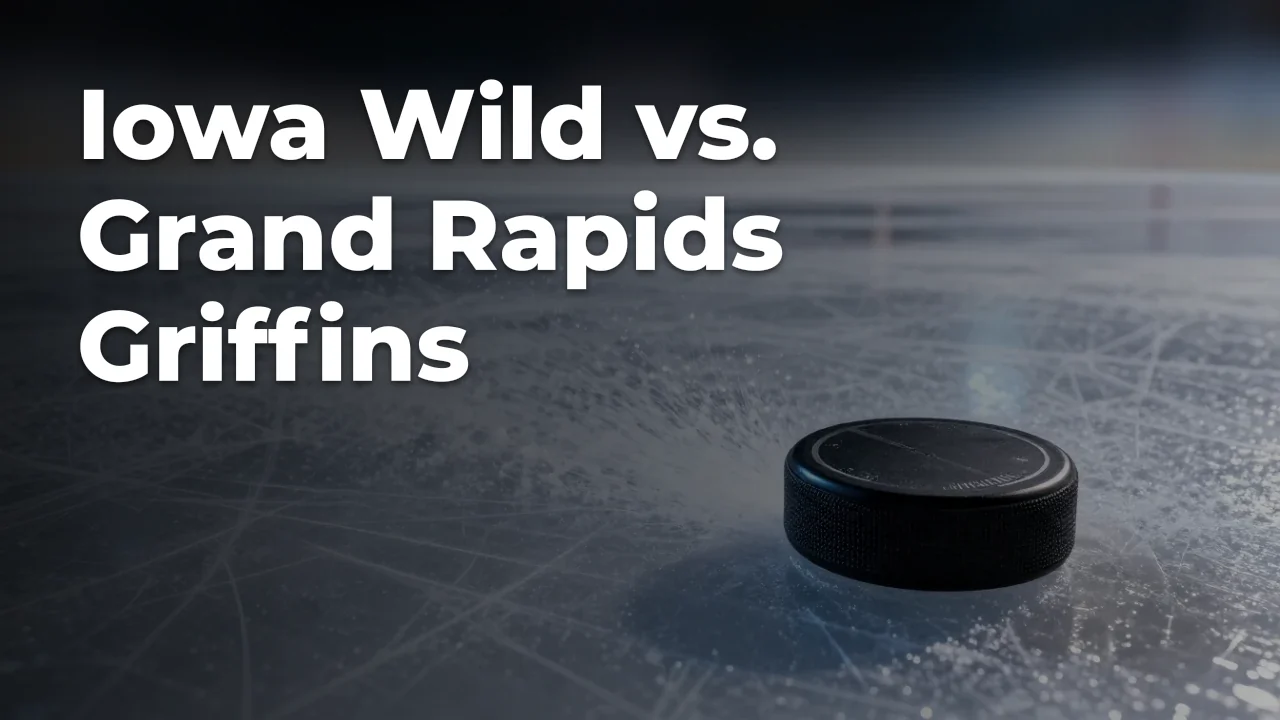 Concept artwork for Iowa Wild vs. Grand Rapids Griffins; not official event artwork or a performer photograph