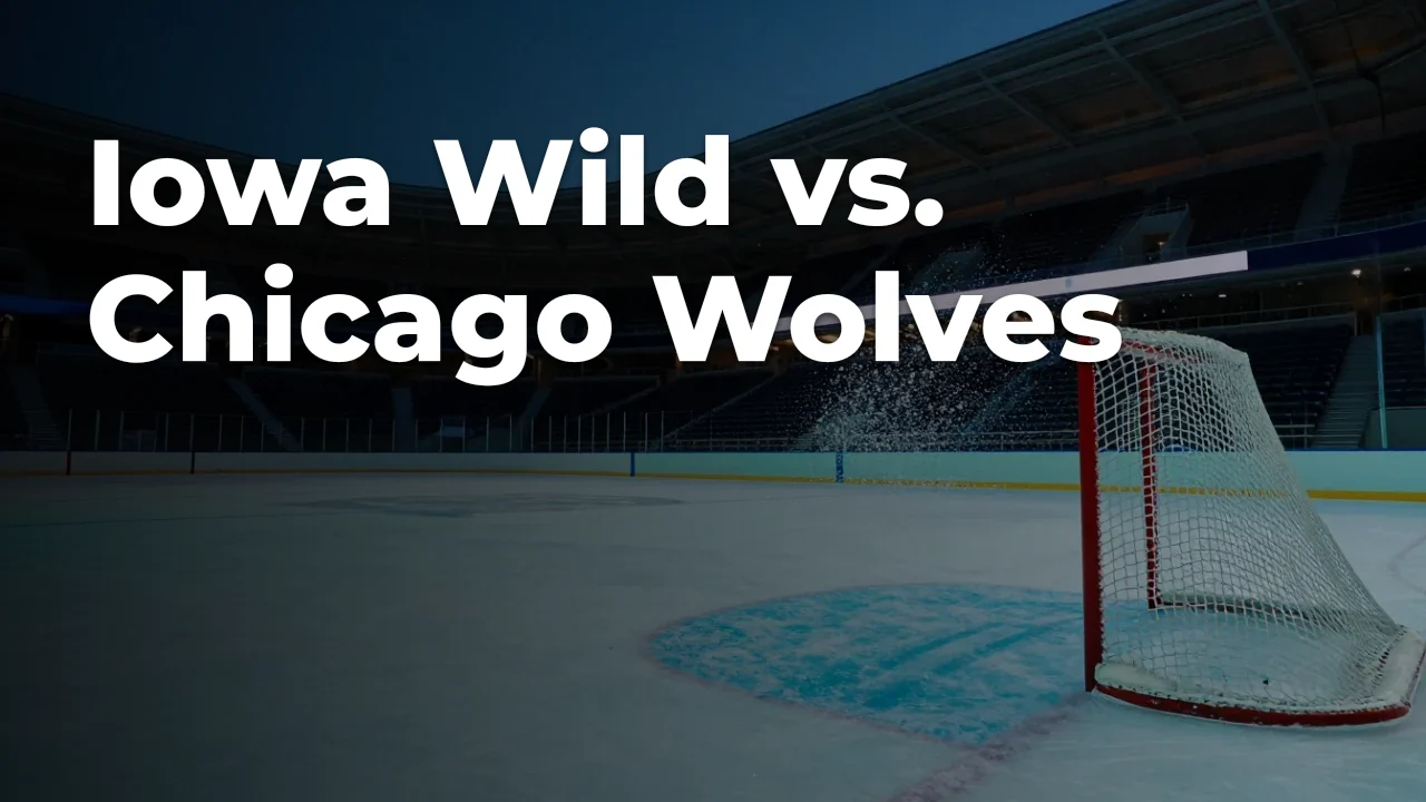 Concept artwork for Iowa Wild vs. Chicago Wolves; not official event artwork or a performer photograph