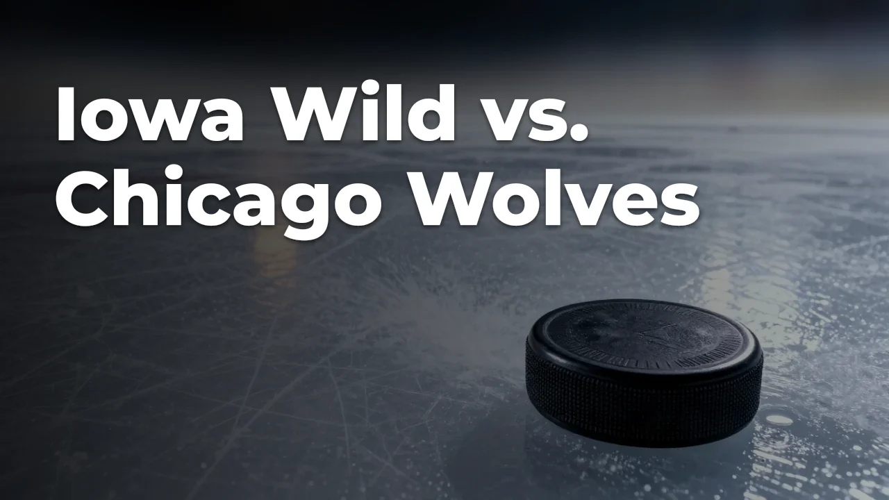 Concept artwork for Iowa Wild vs. Chicago Wolves; not official event artwork or a performer photograph