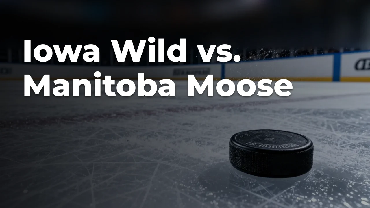 Concept artwork for Iowa Wild vs. Manitoba Moose; not official event artwork or a performer photograph