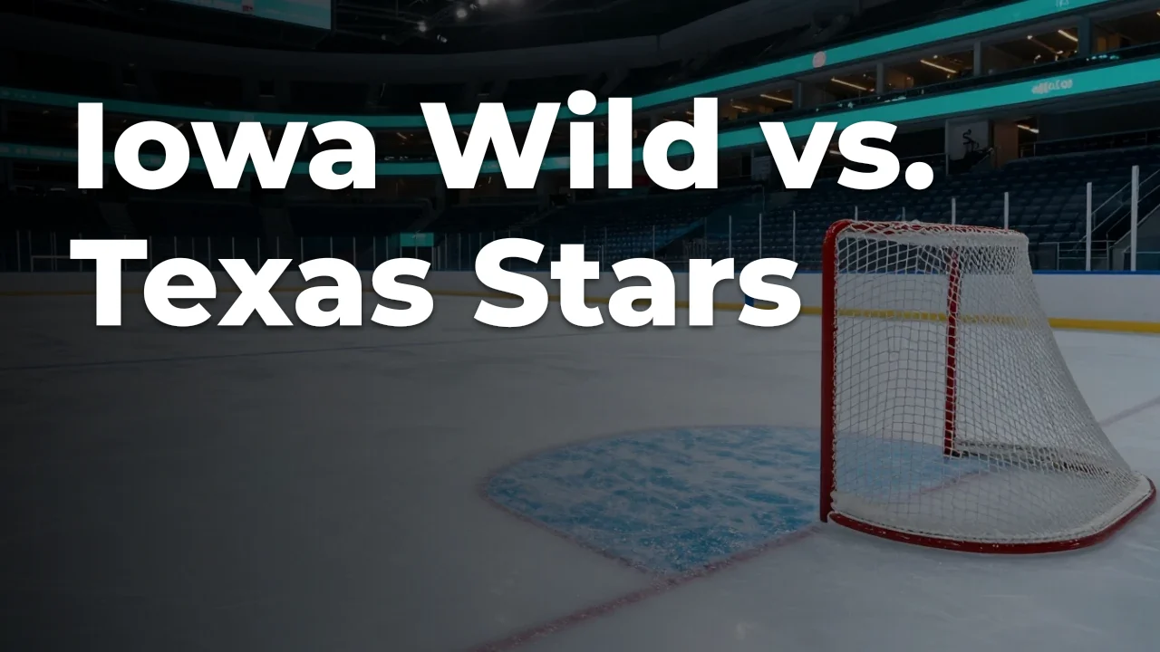 Concept artwork for Iowa Wild vs. Texas Stars; not official event artwork or a performer photograph