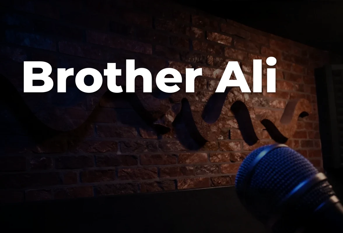 Concept artwork for Brother Ali; not official event artwork or a performer photograph