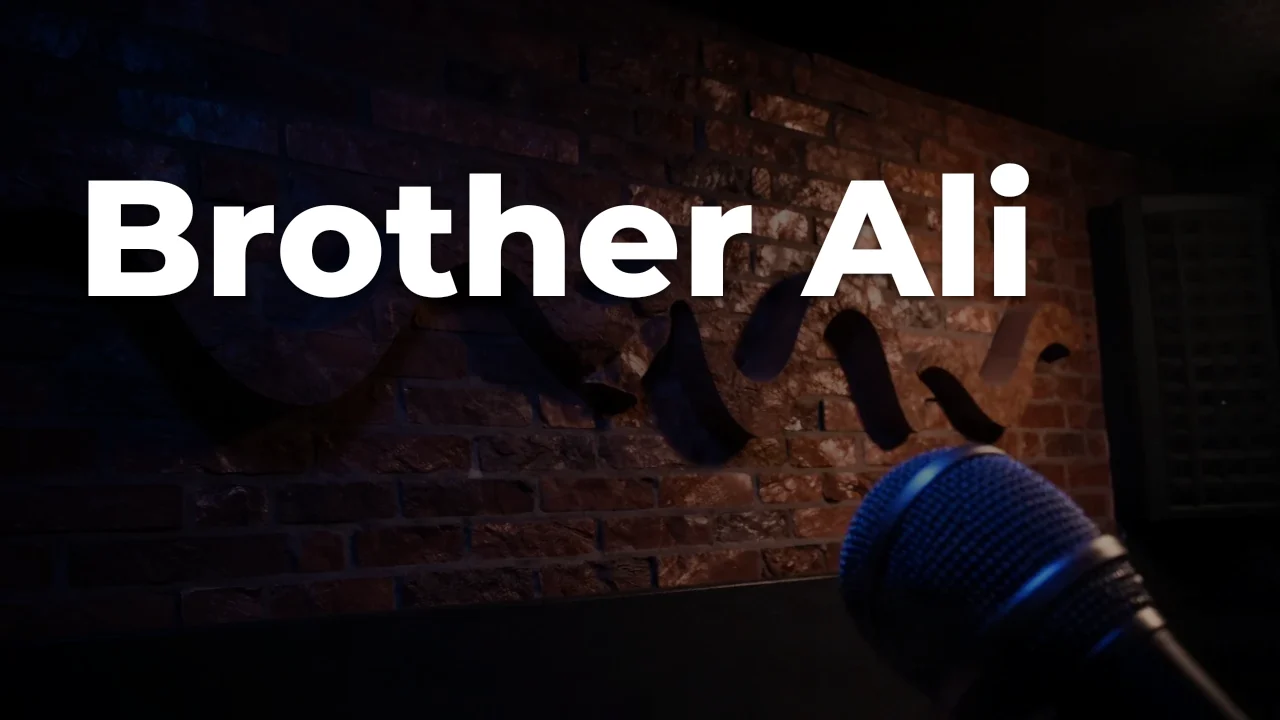 Concept artwork for Brother Ali; not official event artwork or a performer photograph