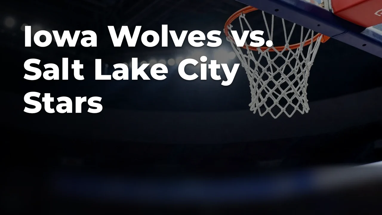 Concept artwork for Iowa Wolves vs. Salt Lake City Stars; not official event artwork or a performer photograph