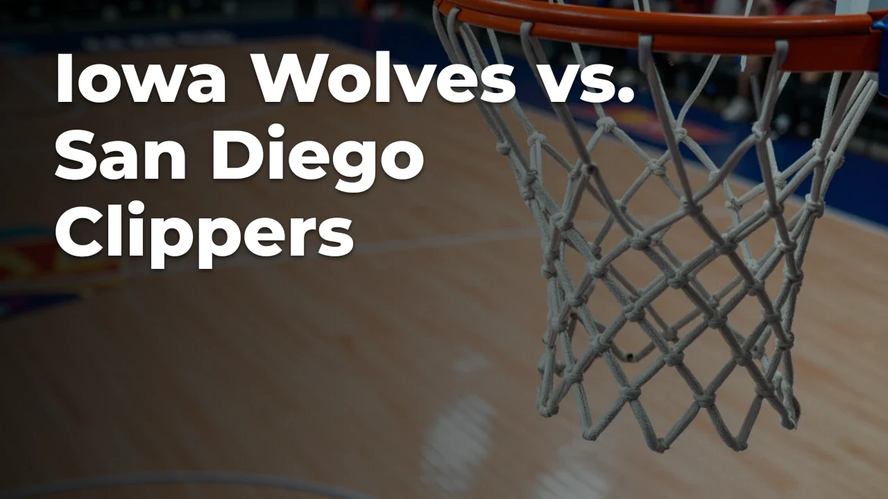 Concept artwork for Iowa Wolves vs. San Diego Clippers; not official event artwork or a performer photograph