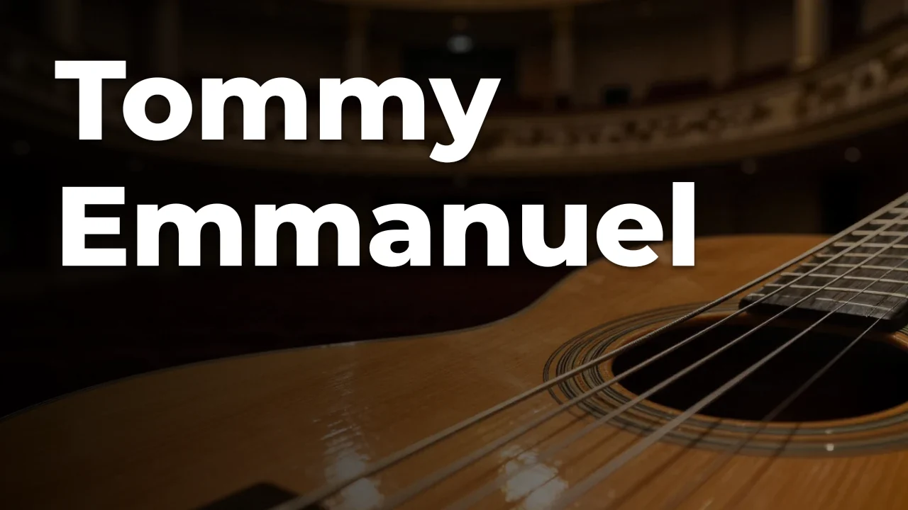 Concept artwork for Tommy Emmanuel; not official event artwork or a performer photograph