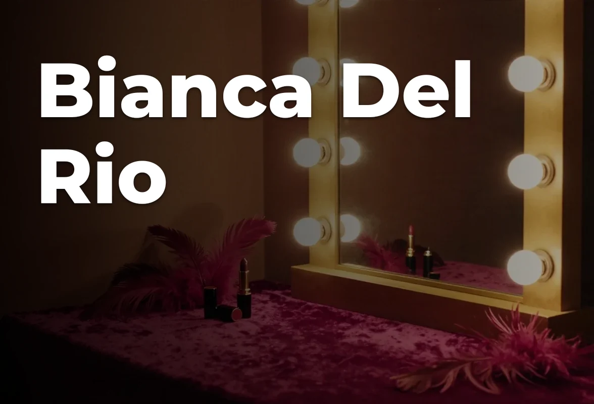 Concept artwork for Bianca Del Rio; not official event artwork or a performer photograph