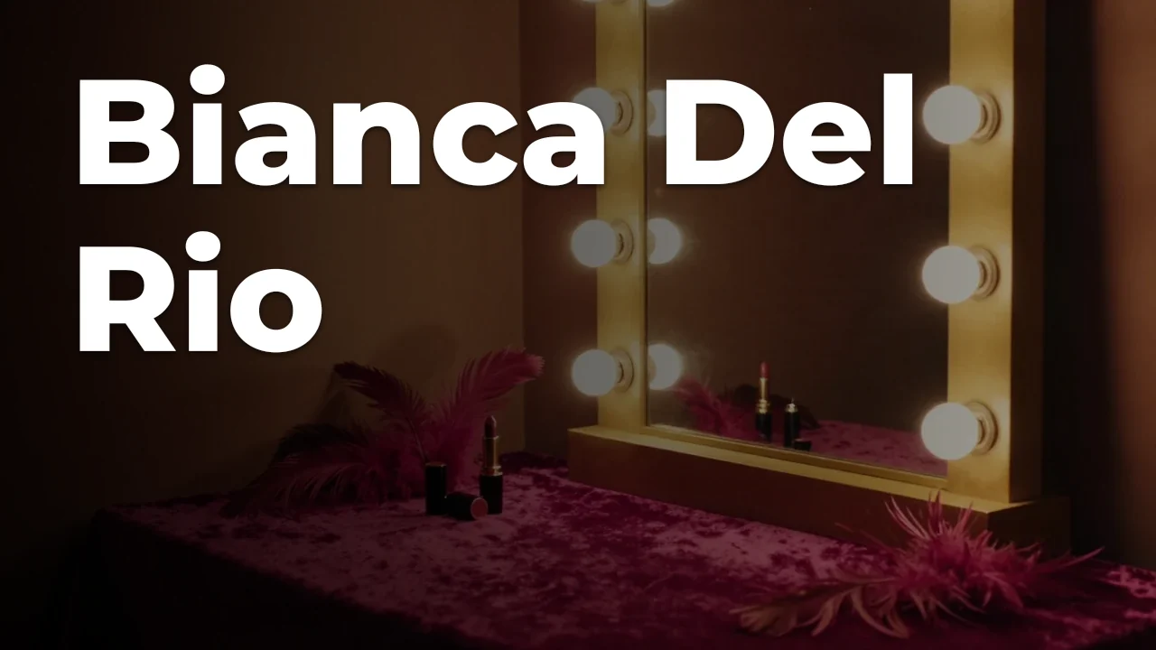 Concept artwork for Bianca Del Rio; not official event artwork or a performer photograph