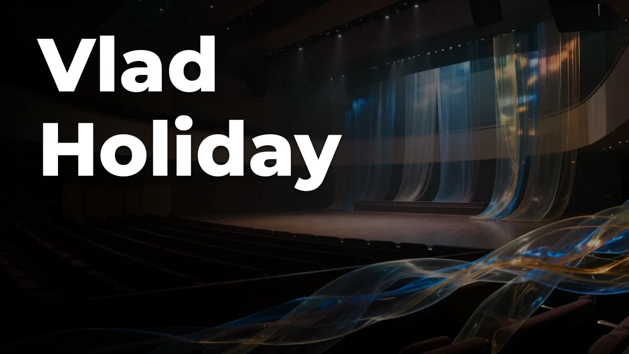 Concept artwork for Vlad Holiday; not official event artwork or a performer photograph