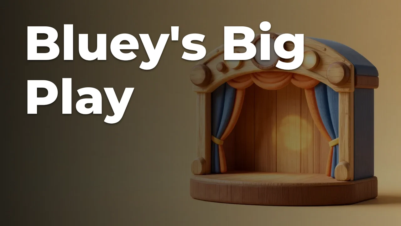 Concept artwork for Bluey's Big Play; not official event artwork or a performer photograph