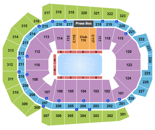 TicketNetwork seating chart for Disney On Ice: Find Your Hero at Casey's Center