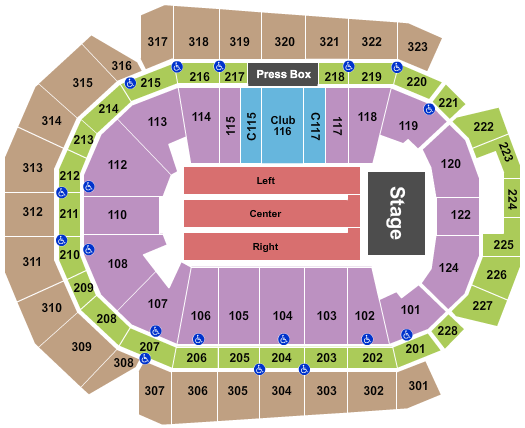 TicketNetwork seating chart for TobyMac  Third Day & Chris Tomlin at Casey's Center