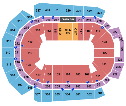 TicketNetwork seating chart for Monster Jam at Casey's Center
