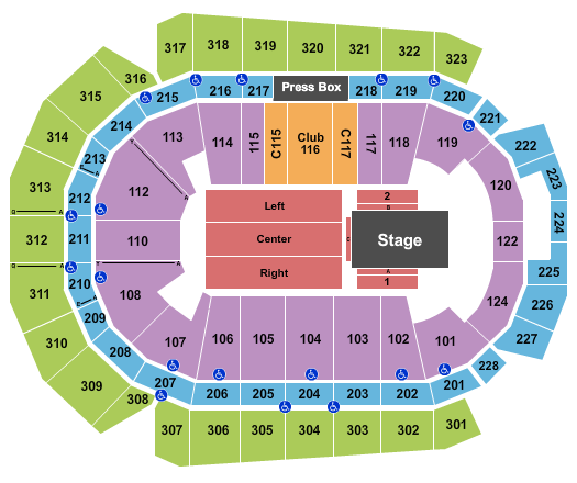 TicketNetwork seating chart for Dancing With The Stars at Casey's Center